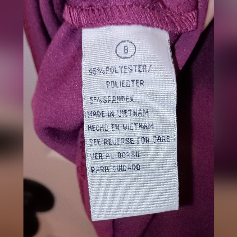 Shelby And palmer Fushia High Collar with Bow Dress Size 8 - Picture 5 of 6